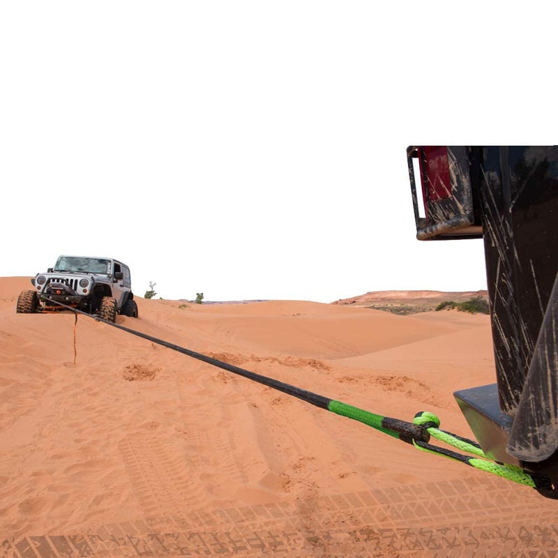 Bubba Rope Sidewinder Xtreme Model 176653GR Off-Road Power Stretch Kinetic Kit 5/8 x 20 ft. Recovery Rope with Breaking Strength of 14000 Lb. in Green/Black Color - Image 4